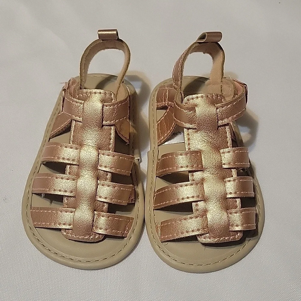 Carter's Metallic Baby Girl Sandals 6-9 Months